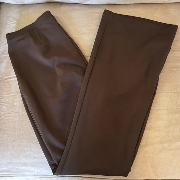 EXPRESS. Extreme Flare Brown Pants, Size S-Regular. - Picture 3 of 9